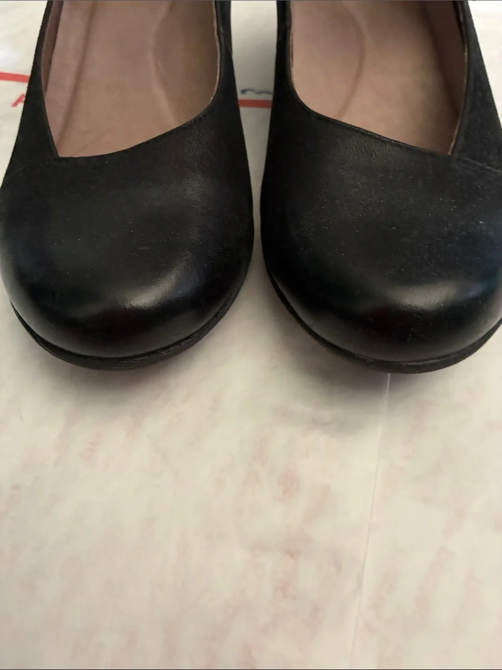 Dansko Black Leather Mary Jane Block Heels with Buckle